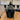 Tiara Indiana Cameo Black "Diamond Point" Glass Ice Bucket