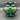 Emerald Green Enameled Art Glass Vase