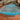 Murano-Style Aqua Blue Leaf Art Glass Bowl
