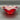 Imperial Glass “Open Rose” Carnival Bowl in Sunset Ruby, Ruffled, 8"