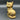 Brass Cat with Floral Collar Figurine